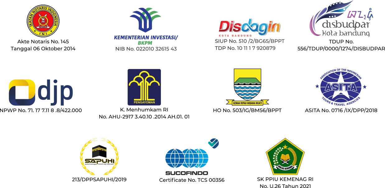 Sertifikat Legalitas Rubi Tour sebagai travel umroh dan haji plus resmi Kemenag